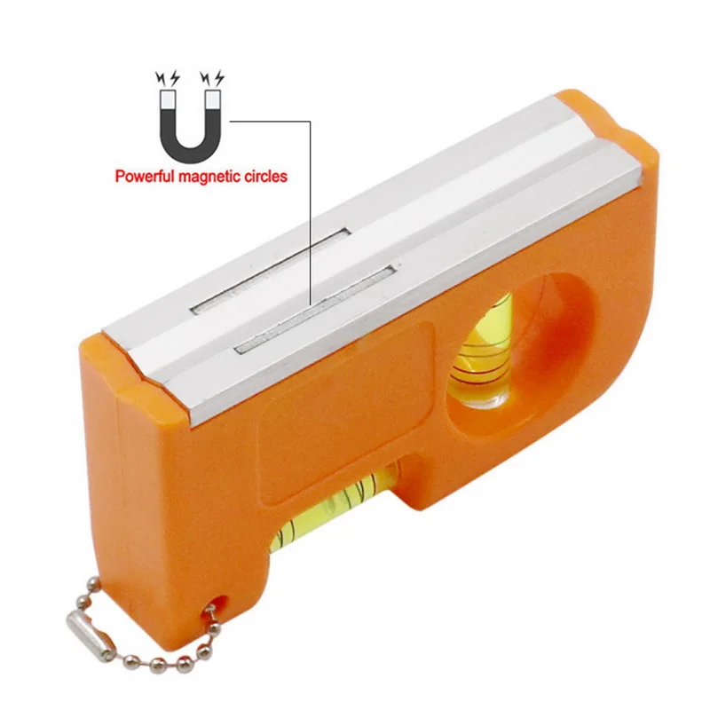 

ABS Magnetic Pocket Bubble Level Keychain Bubble Spirit Leveler For Tiles Floor Picture Hanging Bubble Clamp Level Portable