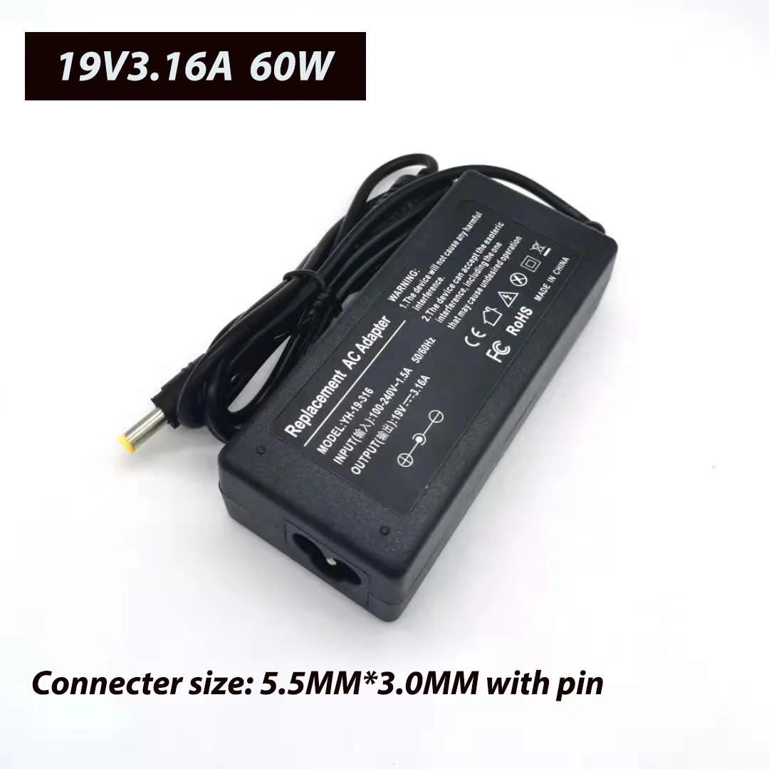19V 3.16A 5 5*3 0 мм питания переменного тока ноутбук адаптер для samsung R429 RV411 R428 RV415 RV420 RV515