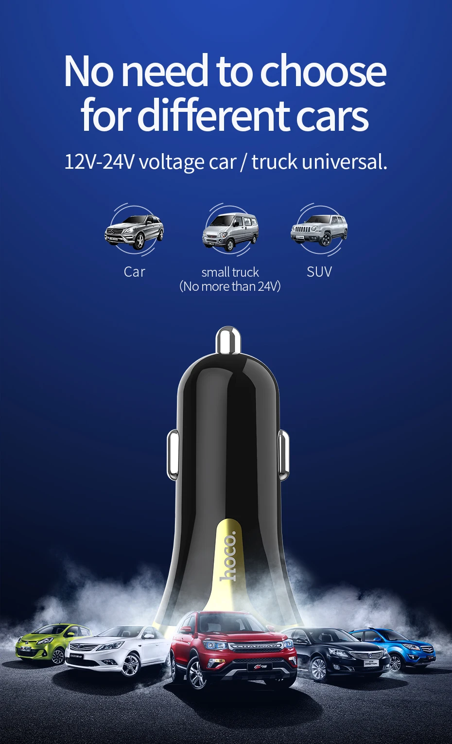 Автомобильное зарядное устройство HOCO PD QC 3,0 USB зарядное устройство для samsung S8 S9 S10 Xiaomi Mi9 huawei USB Автомобильное зарядное устройство 18 Вт 3A адаптер