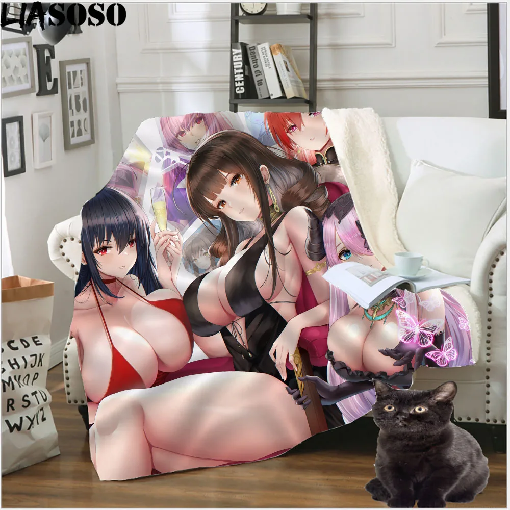 

Anime Girls Frontline Luxury Blanket 3D Print Sexy Lovely Girl Flannel Plush Warm Throw Blankets HK416 UMP45 Kawaii Girl Bedding
