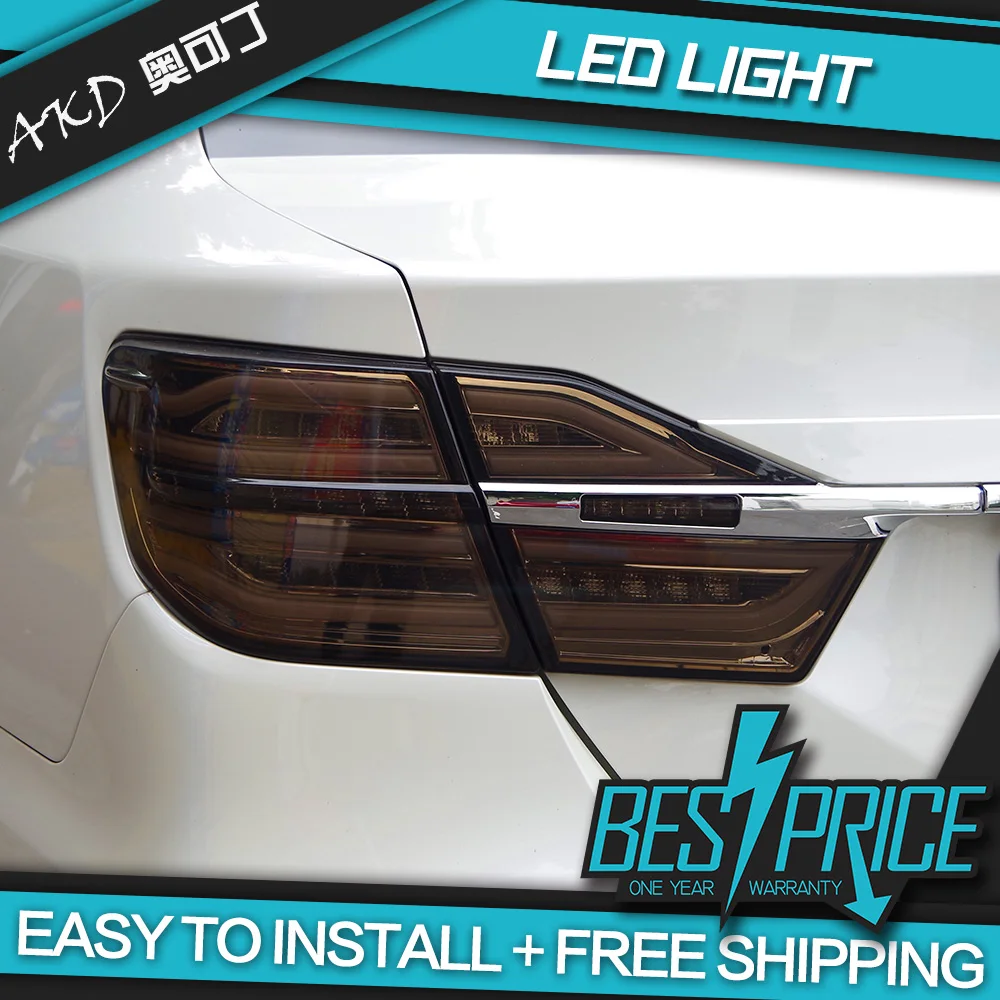 

AKD tuning cars Tail lights For Toyota Camry 2015-2017 Taillights LED DRL Running lights Fog lights angel eyes Rear parking