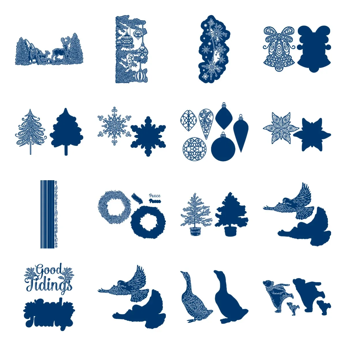 

Tree Goose Flower Dove Stamps And Dies New Arrival 2021 Scrapbook Dariy Decoration Stencil Embossing Template Diy Greeting Card