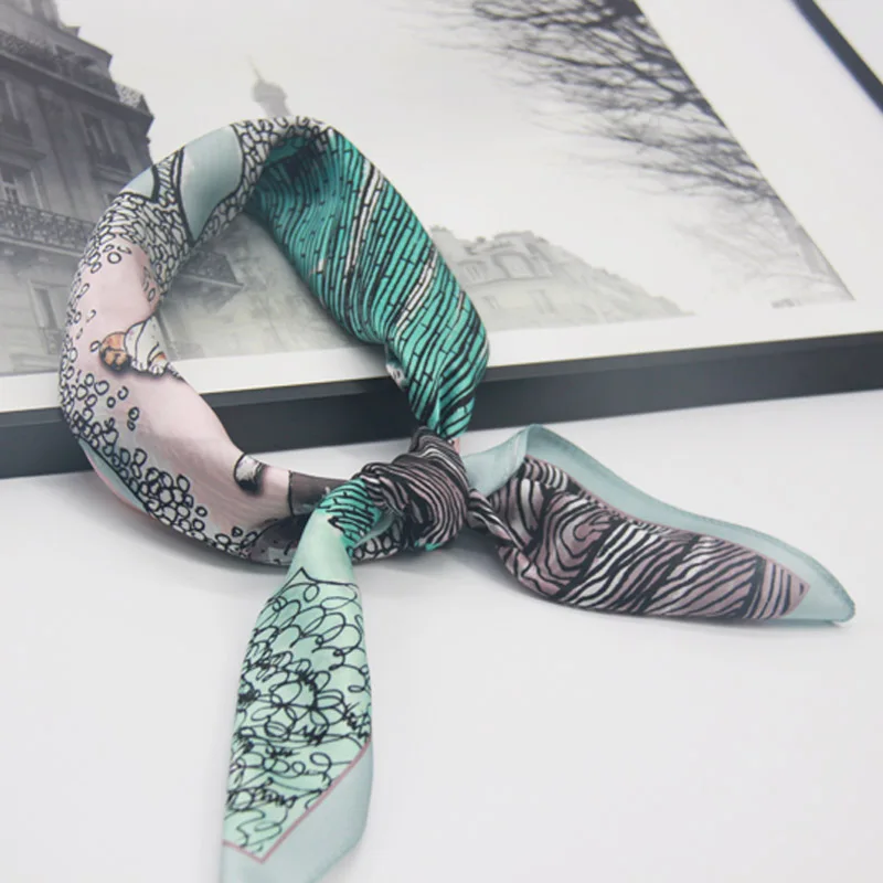 100% шелковый шарф хиджаб Для женщин женский платок Hairscarf Luxe Bufanda Mujer животных