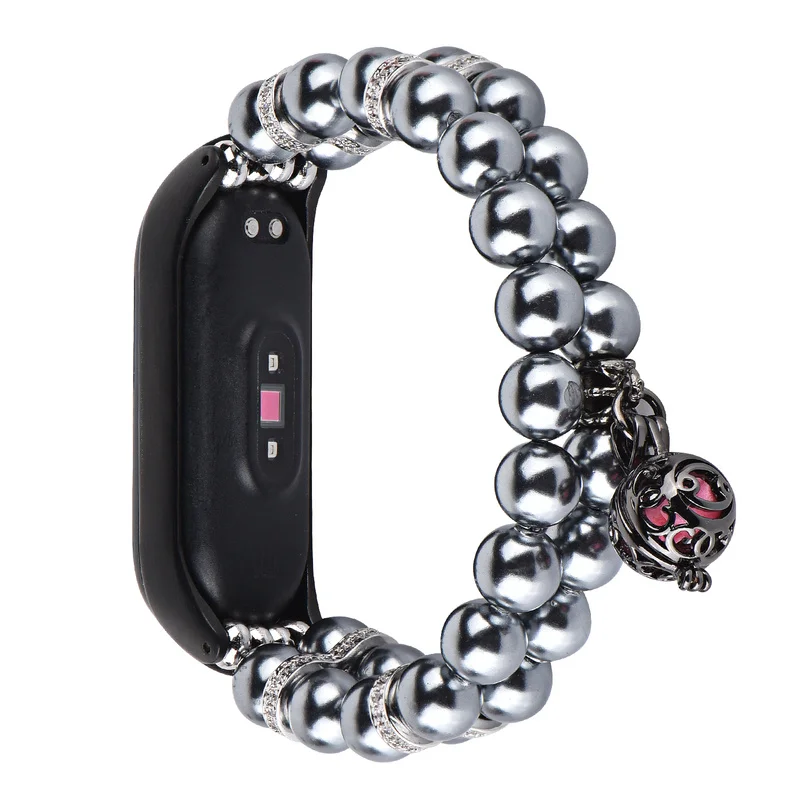 Для Xiaomi Mi Band 3 4 новый дизайн для женщин и девочек жемчуг эластичный агат бисер