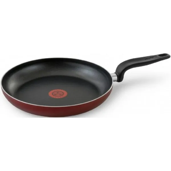 Сковорода tefal tempo 04171926 круглая 26см ручка несъемная (с крышкой) красный (9100024727) | Дом