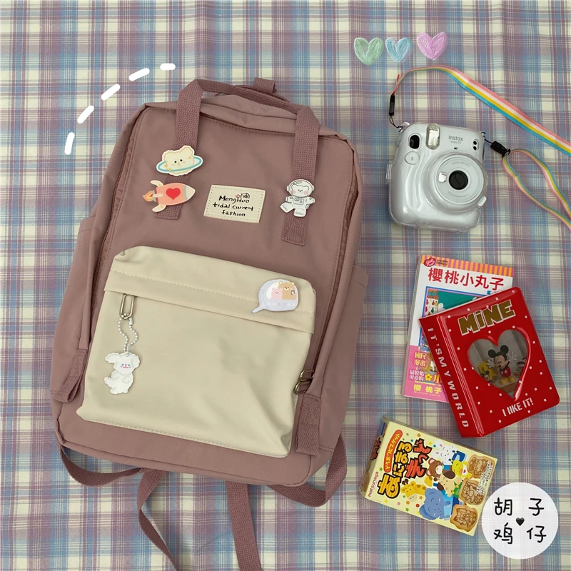 

BB111 High school student backpack junior high school student school bag female simple girl backpack