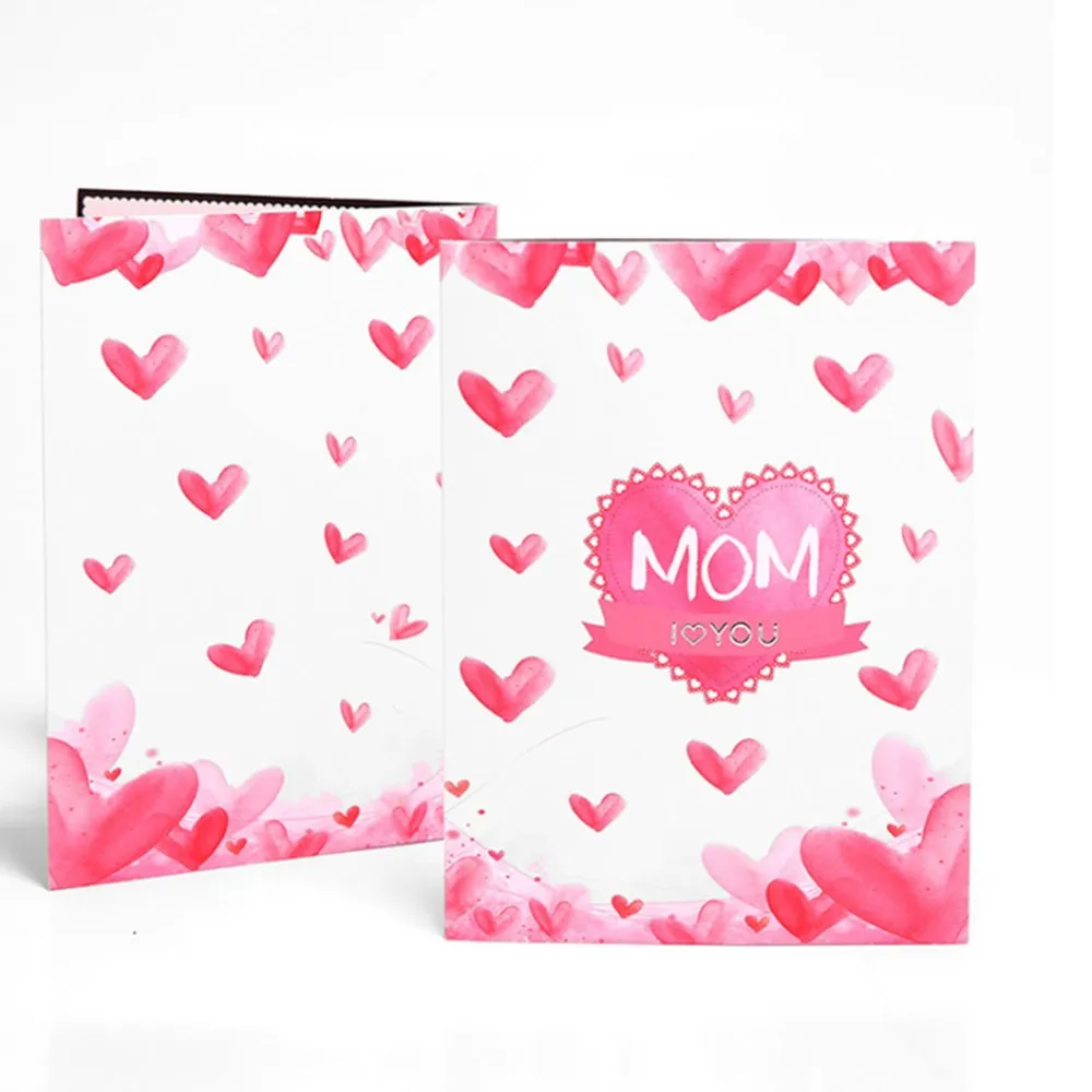 1 шт. открытки на день матери подарки открытка I Love Mom букет цветов гвоздики