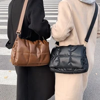 autumn and winter new large capacity ladies shoulder bag street fashion pu messenger bag female shopping bag