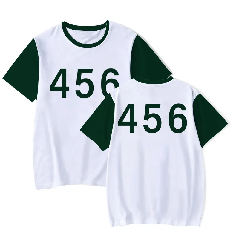 

Hot Sale Squid Game T-shirt 067 456 Number Printing Summer Men's and Women's Short-sleeved Shirt Street Top