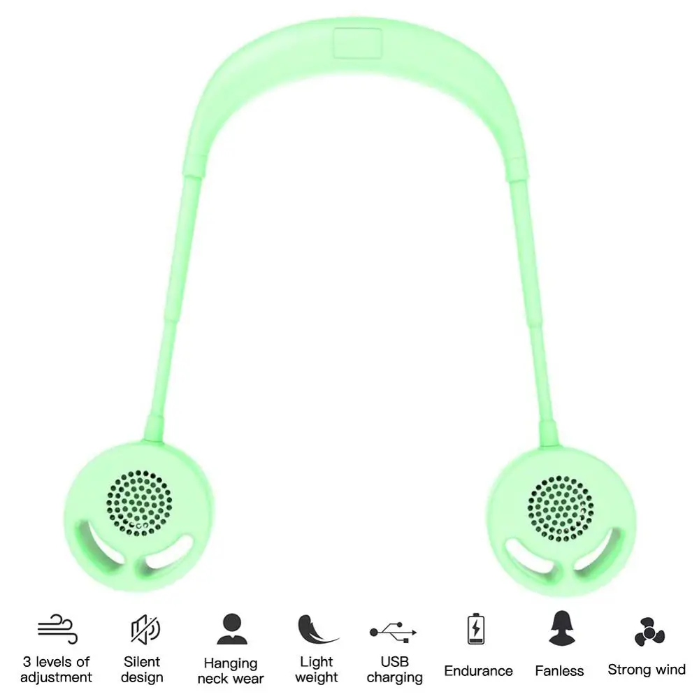 

USBmini hanging neck fan foldable portable small fan creative refrigeration home desktop electric fan