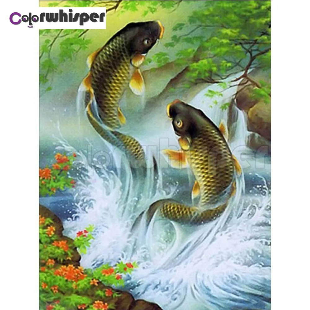 

Diamond Painting Full Square/Round Drill Fish 5D Daimond Painting Embroidery Cross Stitch Crystal Mosaic Picture Z646
