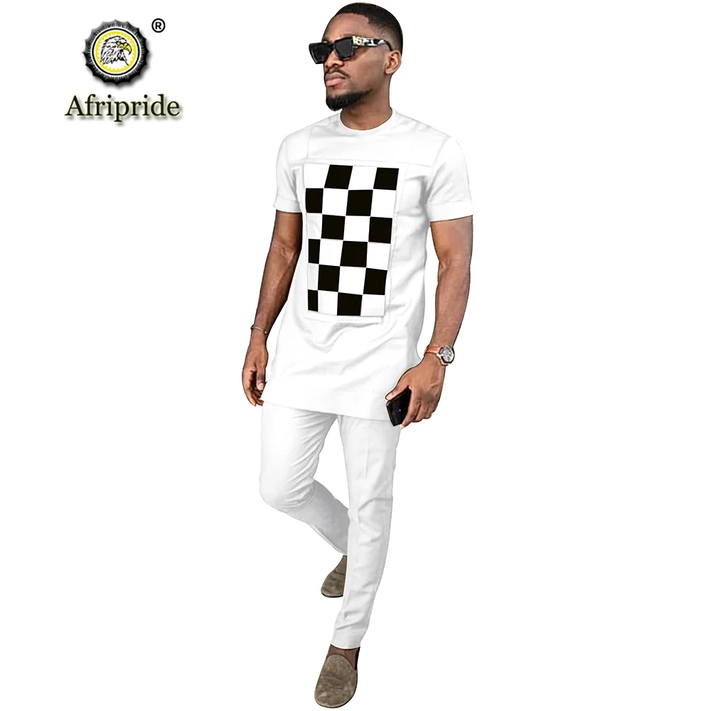 2019 африканская мужская одежда dashiki наряд рубашки + брюки комплект верхняя с