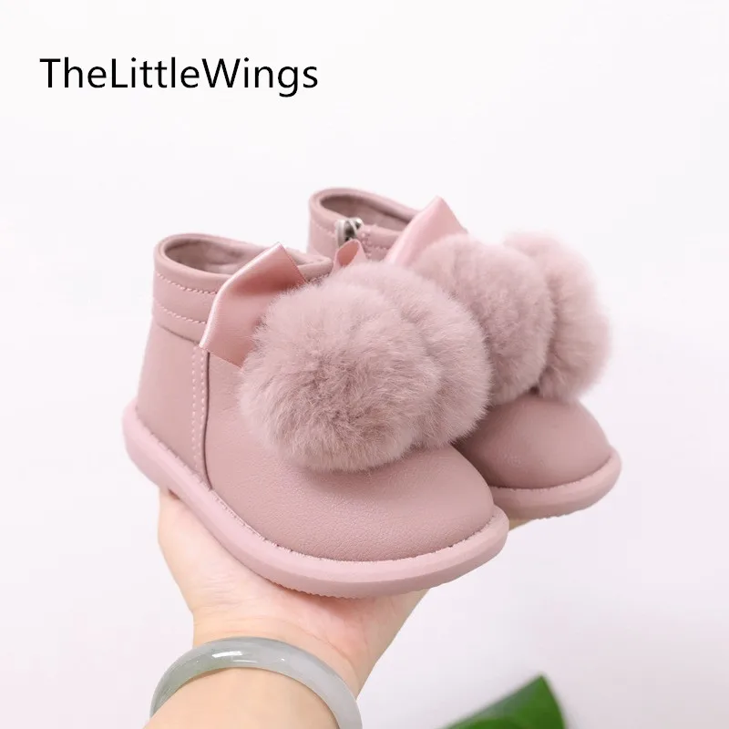 Новинка 2018 года зимние детские теплые ботинки милые Нескользящие и утепленные
