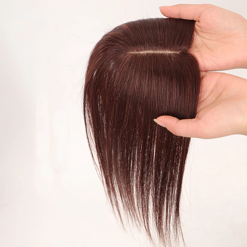 

Covering Gray Hair Bangs Human hair Pieces Invisible Seamless Sea Head Replacement Hair Wig Clip On Bangs Hairpieces Extension