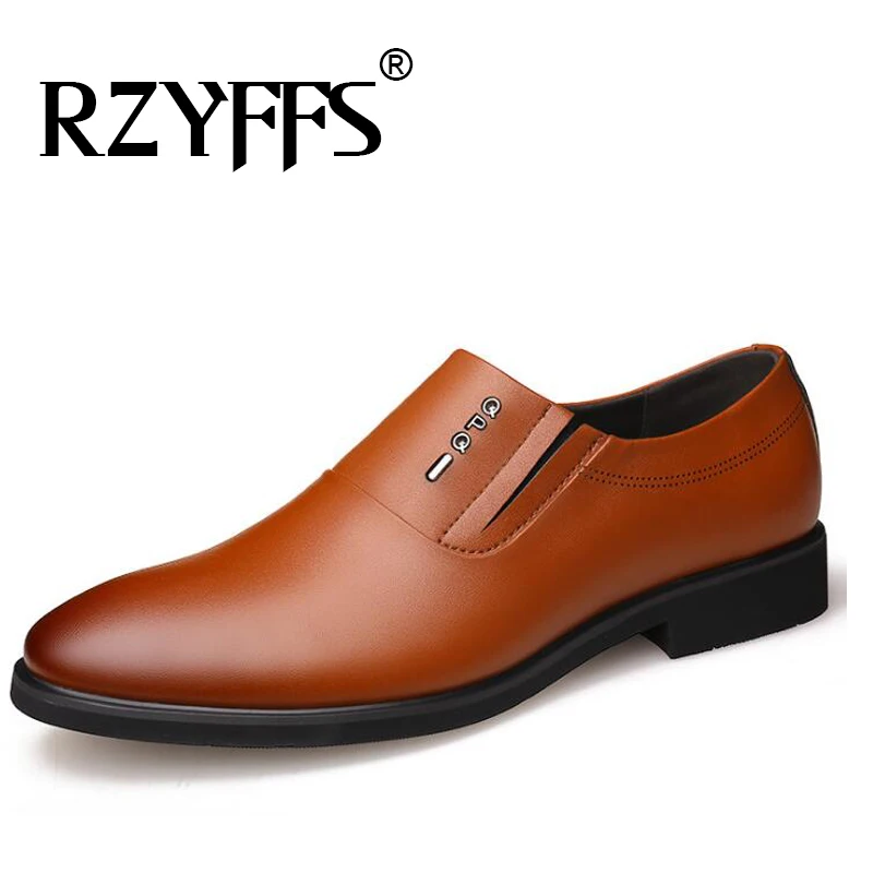 

Fashion Men Shoes Comfortable Zapatos Hombre Men Dress Shoes Slip-on Black Oxford Shoes Men Flats Leather shoes A52-96