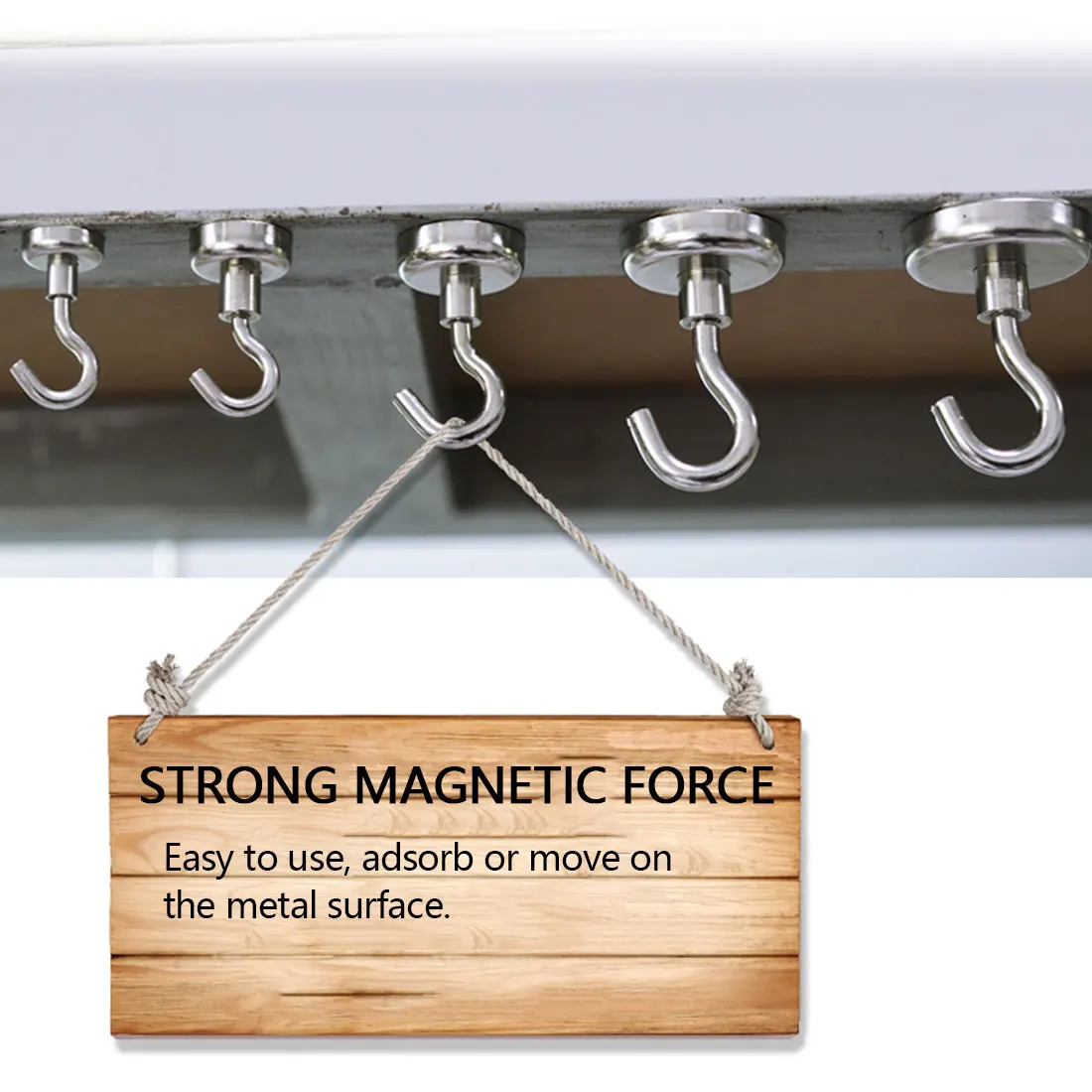 

Mini Heavy Duty Hook Holder For Home Storage Organization 2/6Pcs Super Strong Magnetic Hooks Hanger Magic Wall Door Hook Strong