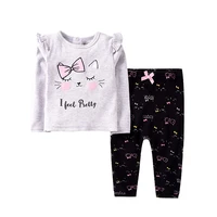 baby girl clothes set 12 24 month infant clothing 2 piecesset long sleeve t shirt trousers cotton spring autumn boy outfit