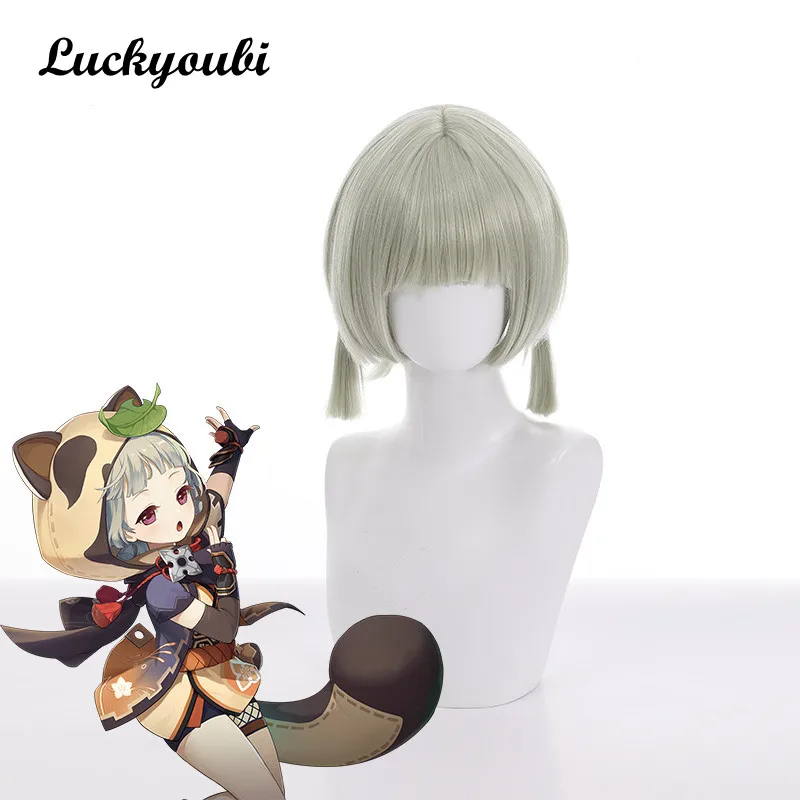 

Парик для косплея по мотивам игры Genshin Impact Sayu, парик Genshin Sayu, термостойкие синтетические парики для косплея, короткие волосы