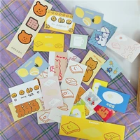 27 sheets cartoon biscuit bear cute stickers bag sealing paster mobile phone suitcase creative decorative sticker stationery
