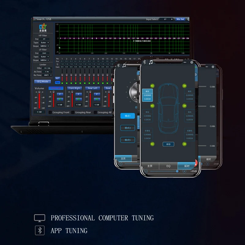 Модифицированная автомобильная аудиосистема 31 сегмент усилитель dsp выделенный