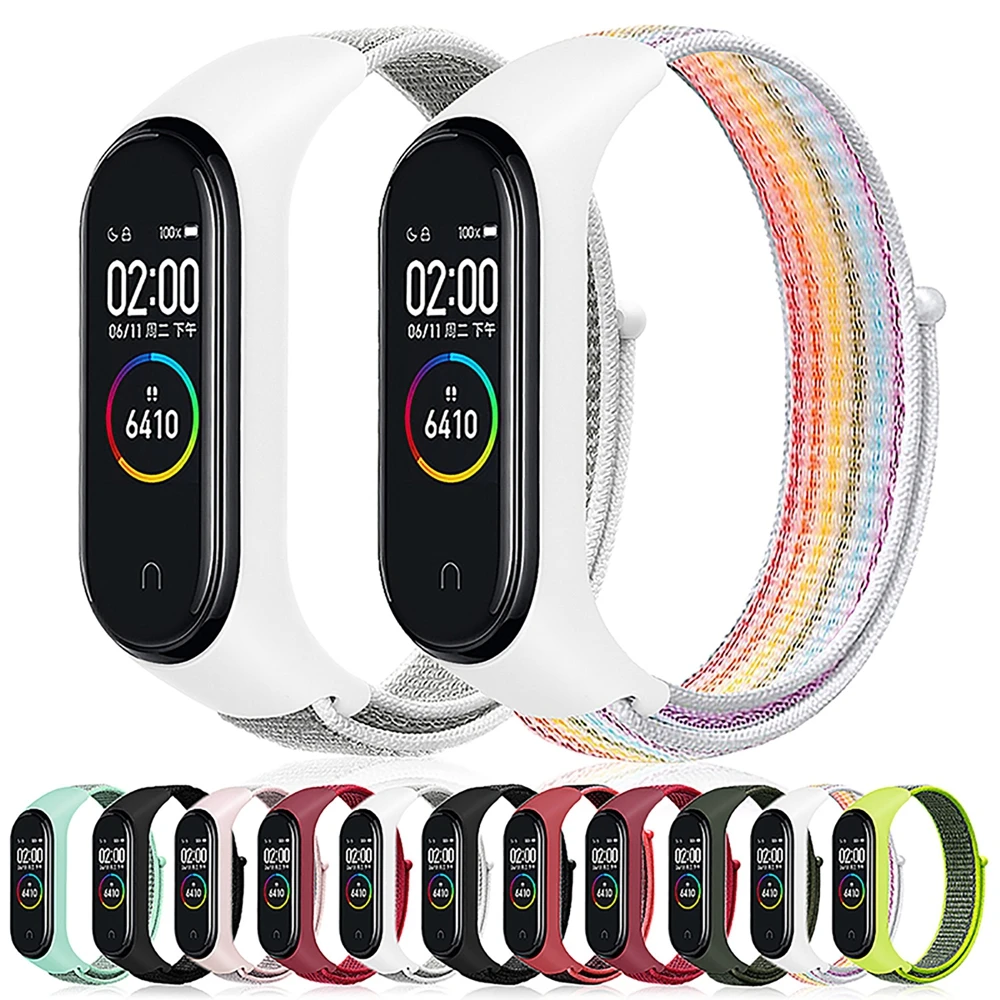 Нейлоновый браслет для Xiaomi mi Band 4 3 Смарт часы с заменой ремешка ремешок Xiao Браслет