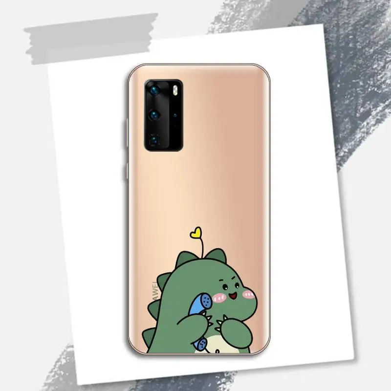 

Cute animal dinosaur A pair of best friends Phone Case Transparent for Huawei P honor 8 10i 20 30 40 smart 2019