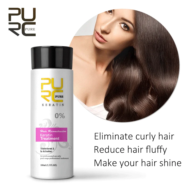 

New PURC 0%5%/8%/12% 1PC Brazilian Keratin Hair Treatment Formalin Straightening Hair Care Fast Growth for women 100ml zk53