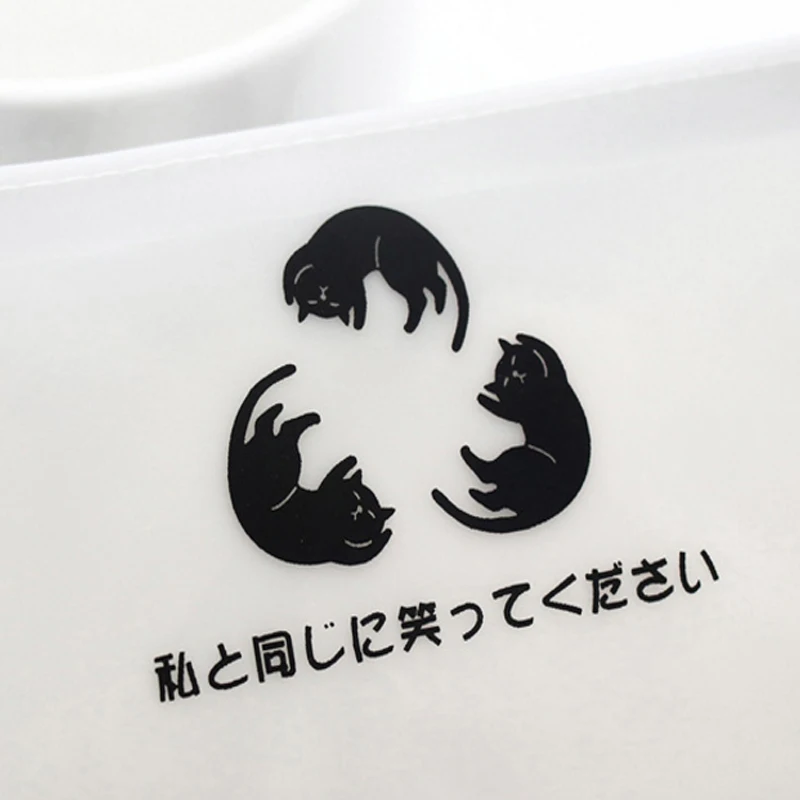 10 шт./лот белого цвета с принтом из мультфильма Чёрная кошка силикагель для