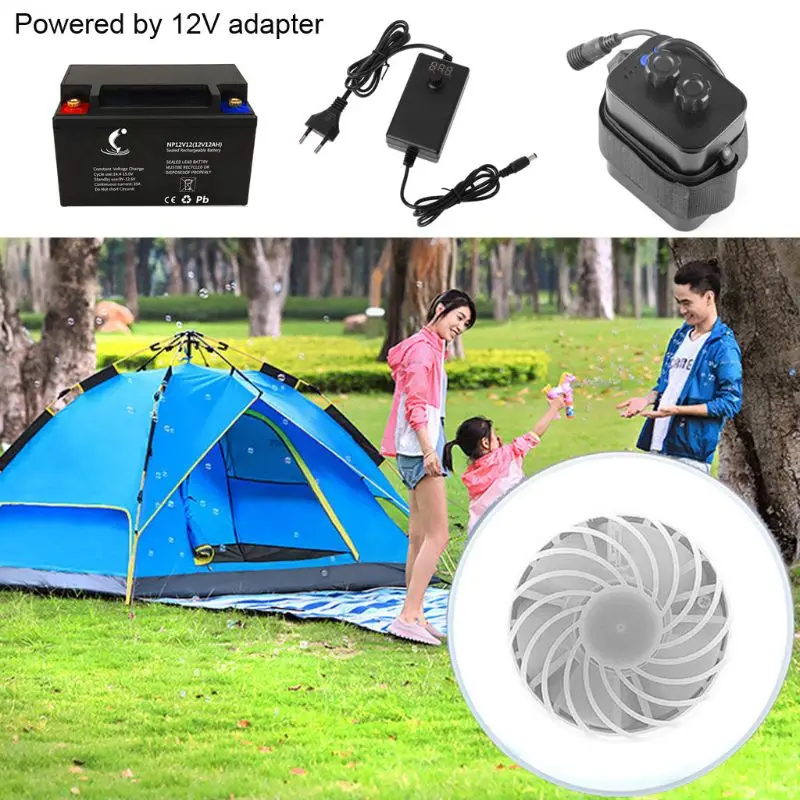 12 В потолочный вентилятор светодиодный Ной лампой подвесной для кемпинга и