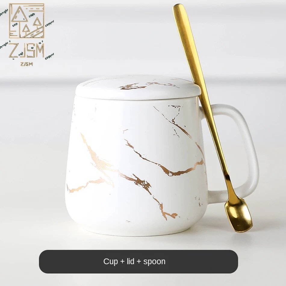 

Luxury Nordic Style Mug Creative Marble Grain Simple Ceramic Cup Gift Box Tea Making Breakfast Office Coffee Mugs Set