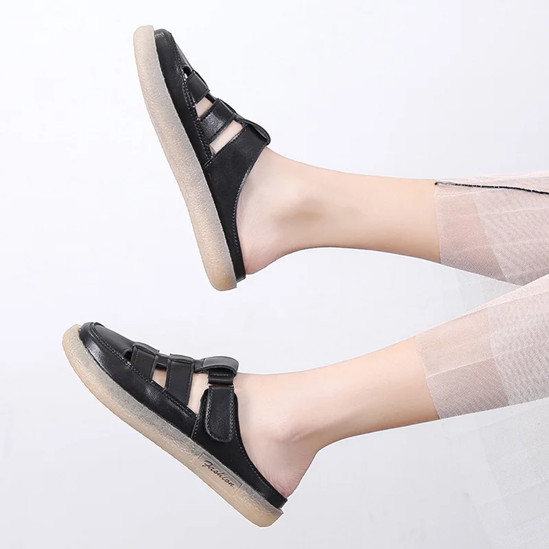 

Low Rubber Slippers Shoes Cover Toe Slides Slipers Women Fashion 2021 Luxury Flat Scandals Rome PU Basic Cover Toe Shoes Low Sli