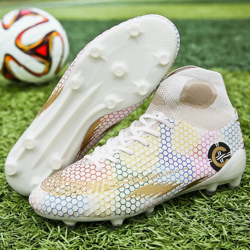 Мужские футбольные бутсы высокие носки спортивные Бутсы FG мужские кроссовки для