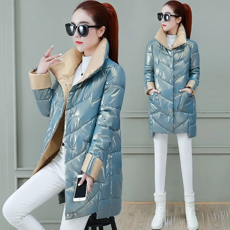 2021 New Winter Jacket High Quality stand-callor Coat Women Fashion Jackets Winter Warm Woman Clothing Casual Parkas