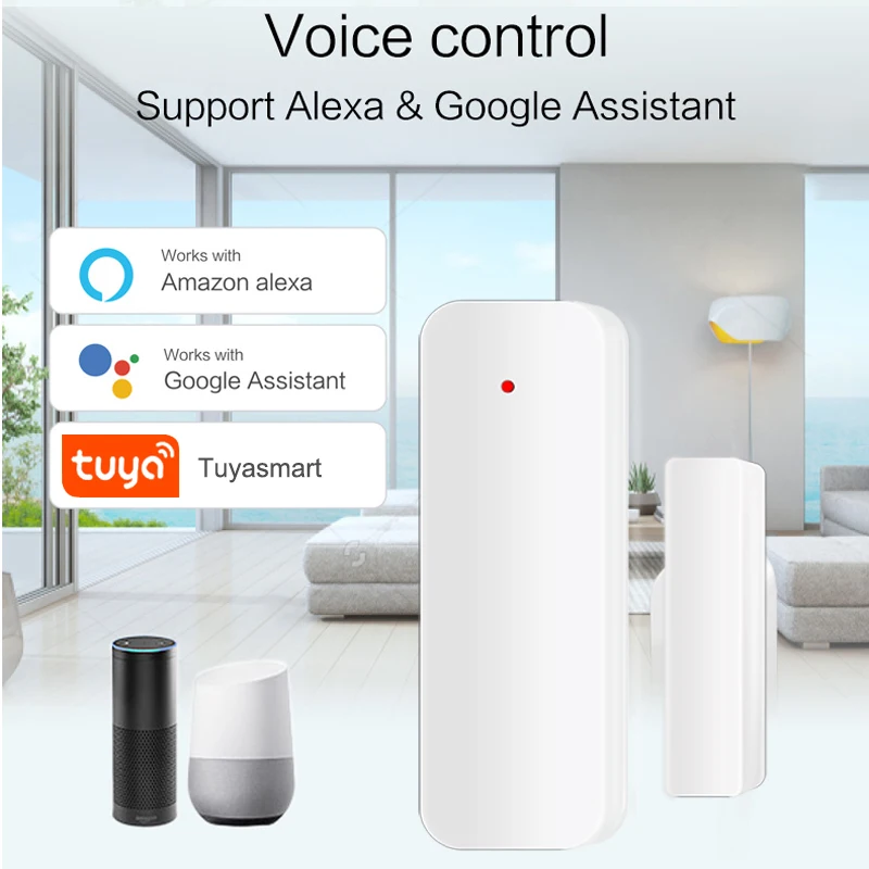 Wi-Fi датчик двери Tuya 2021 открытия/закрытия детектор открытия и окна Поддержка Google