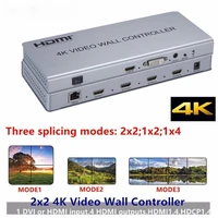 hdmi 2x2 video wall controller adapter lcd digital tv 4kx2k hdmi dvi wall processor 3 ways splitter for dvd stb ps3 pc hdtv