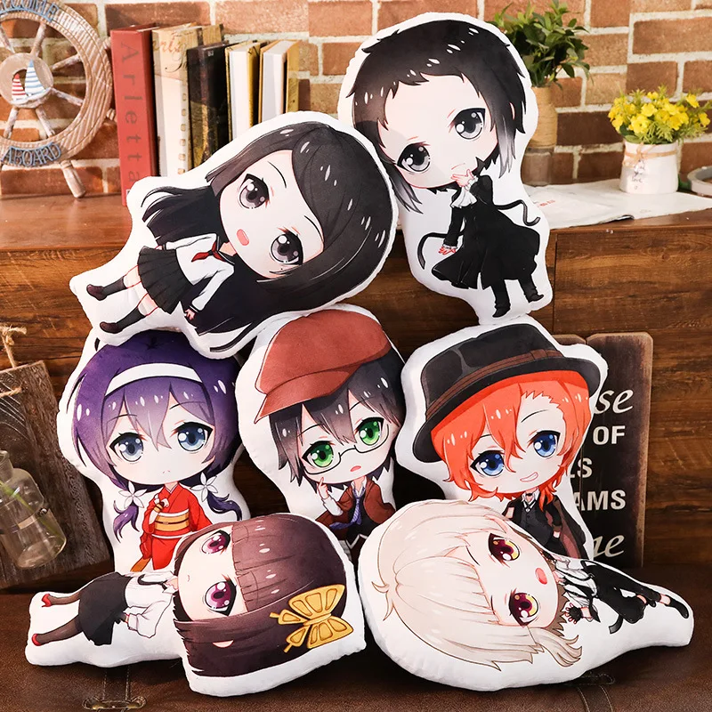 

Anime Bungo Stray Dogs Plushies Sofa Cushion Pillow Nakahara Chuuya Dazai Osamu Pendant Manga Peripheral Stuffed Plush Doll Toys