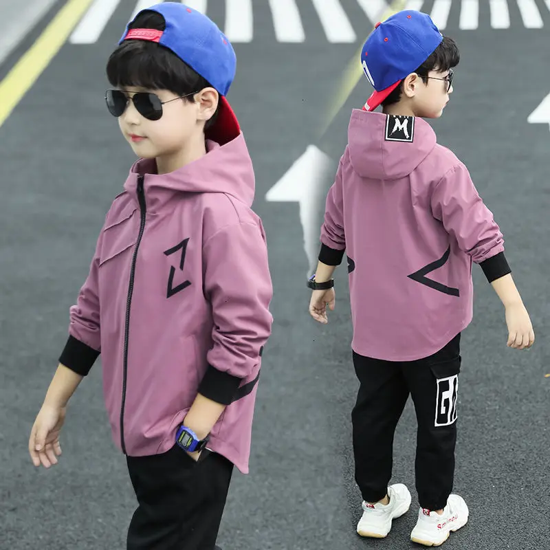 Куртки с капюшоном для мальчиков детская спортивная верхняя одежда брендовый