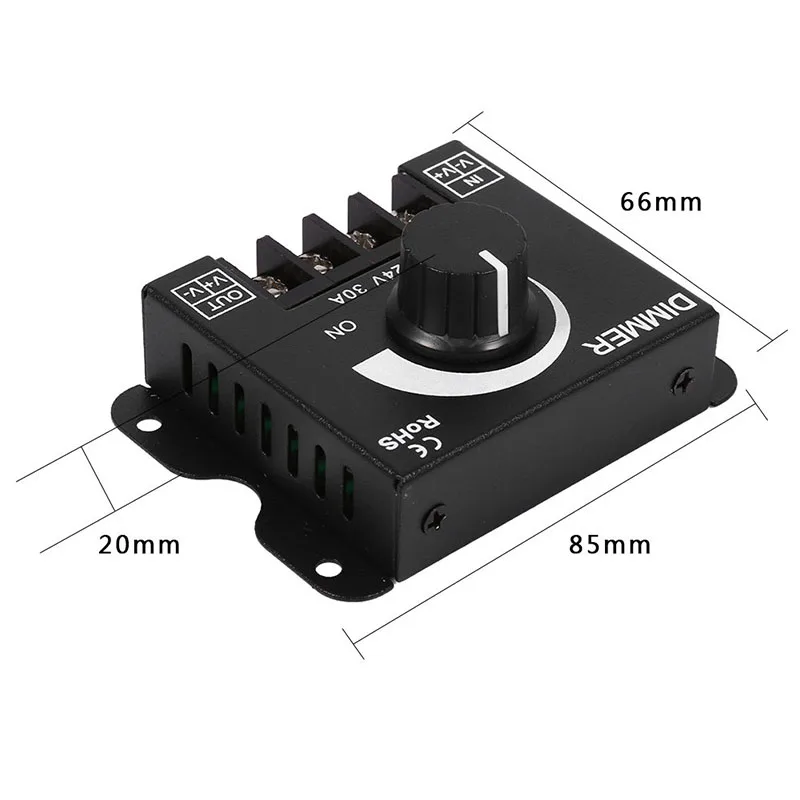12V 30A металлический светодиодный диммер контроллер ручной Управление для