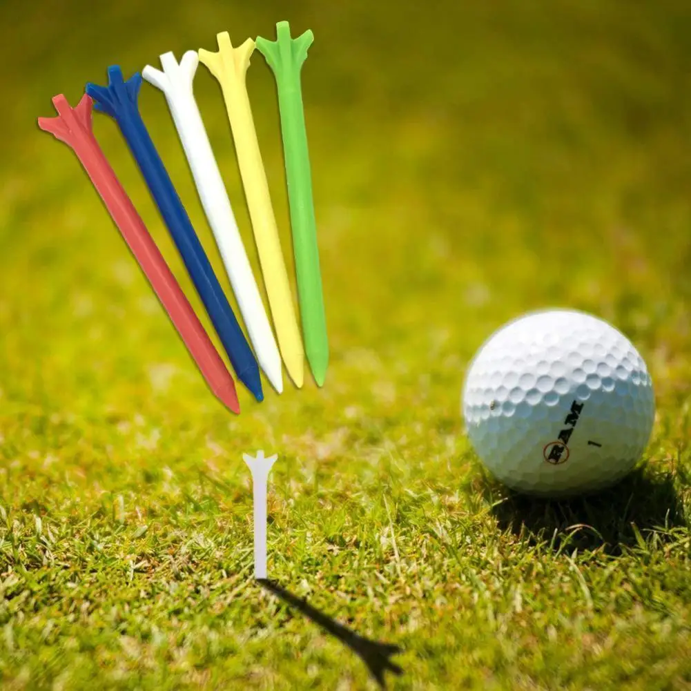

50pcs Golf Tee 70mm Five Claw Nail Plastic Tee Random Claw 70mm Tee Golf Friction Prong 5 Zero Professional Less 5 Color A8g0