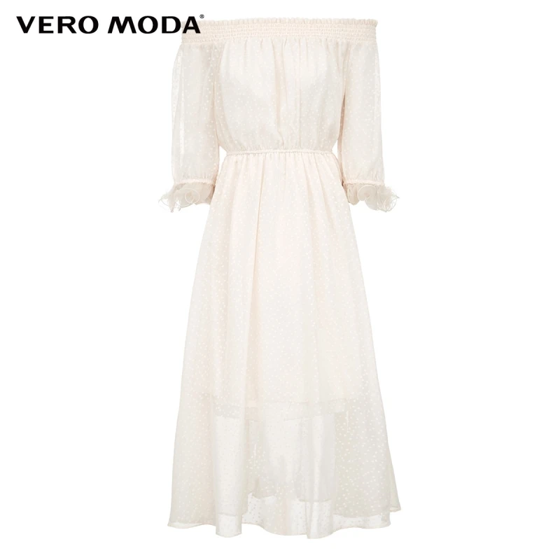 

Vero Moda Women Elastic Neckline 3/4 Sleeve 3D Polka Dot Dress | 32017C544