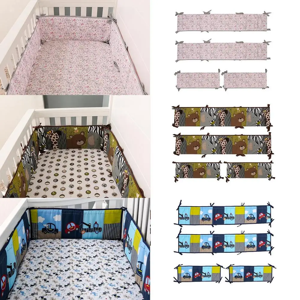 4 шт. мягкие и приятные для кожи подкладки детской кроватки | Мать ребенок