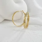 Женские серьги из нержавеющей стали, стильные большие ювелирные украшения под золото 14 к, простая темпераментная бижутерия