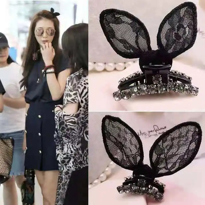 

Кружевная шпилька для волос с кроличьими ушками, Женские аксессуары для волос в Корейском стиле, заколка для женщин и девушек, заколки для в...