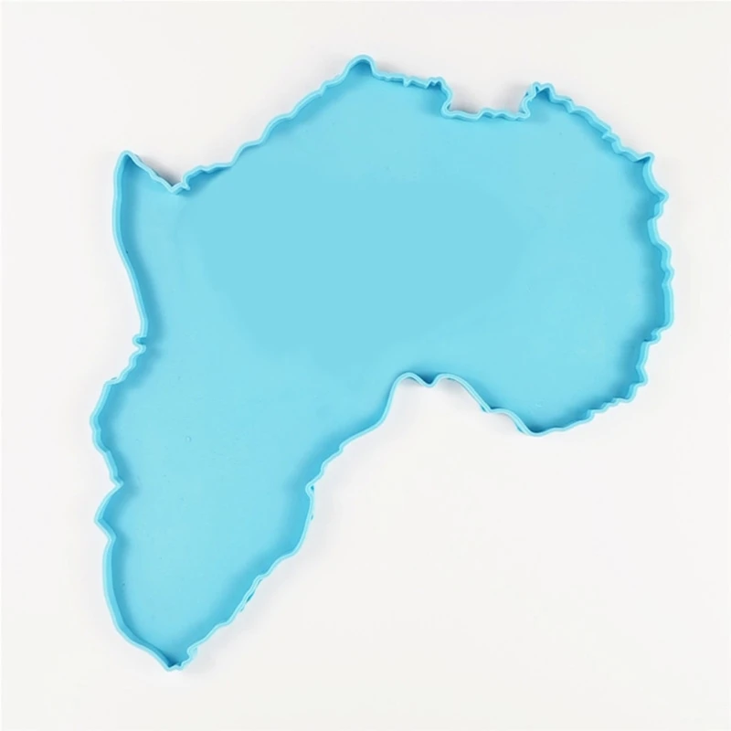 

Africa Map Tray Coaster Keychain Silicone Mold with Hole Keyring Pendant Handmade Valentine's Day Gift Jewelry R2LE