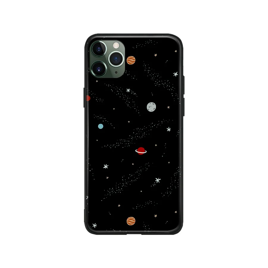 cartoon style solar system space aesthetics soft silicone phone case cover shell for iphone 6 6s 7 8 plus x xr xs 11 pro max free global shipping
