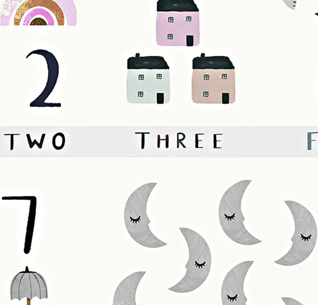 Алфавит Холст плакат детской стены художественный принт Забавный ABC с