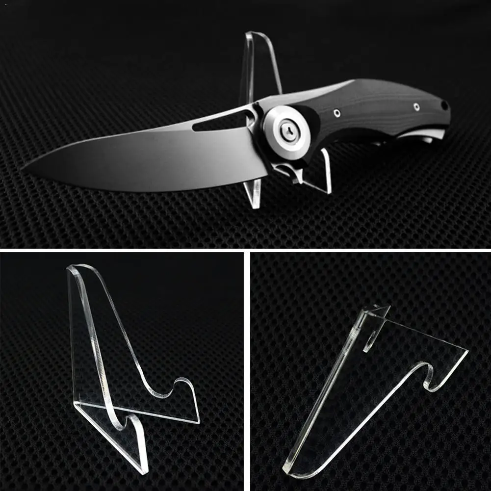 

Acrylic Display Knife Holder Transparent Acrylic Knife Tool Knife Holder Foldable Holder Bayonet Counter Rack Display Stora E2C7