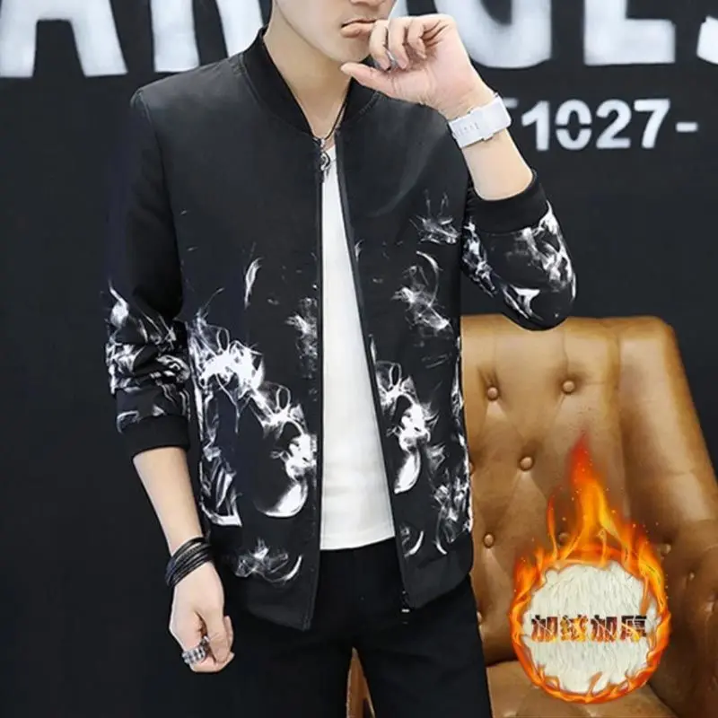 Модные готические высокие вязаные размера плюс мужская кожаная куртка с длинным