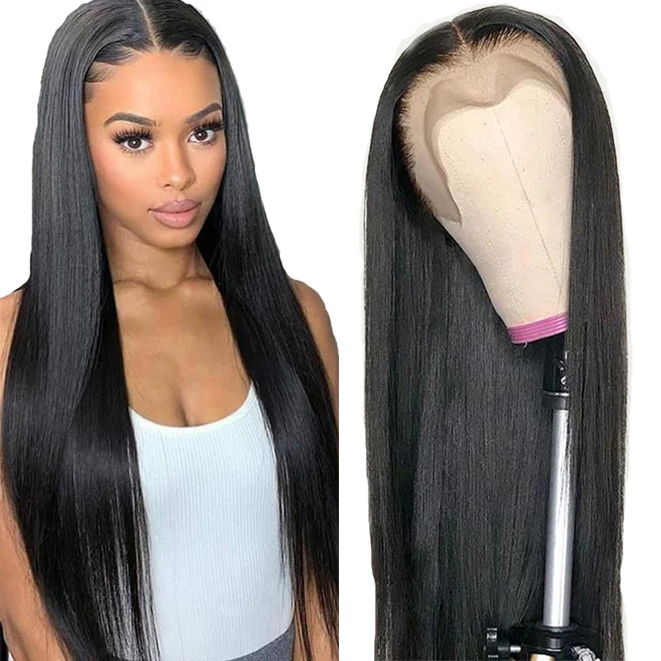 

4x4 Straight Human Hair Wigs 13x6 Brazilian Prepluck Lace Closure Wig HD Transparent Wigs Lace Front Wig For Women Human Hair