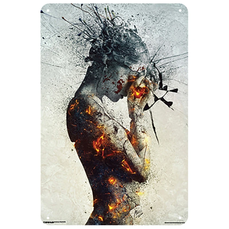 Хорошая девушка табличка металлическая винтажная жестяная вывеска булавка вверх потертый шик Декор винтажные металлические знаки украшение бара металлический плакат паб металлическая пластина